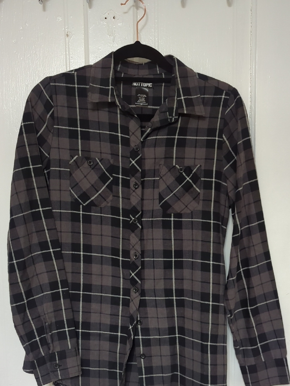 Lace Skull Back Flannel Shirt